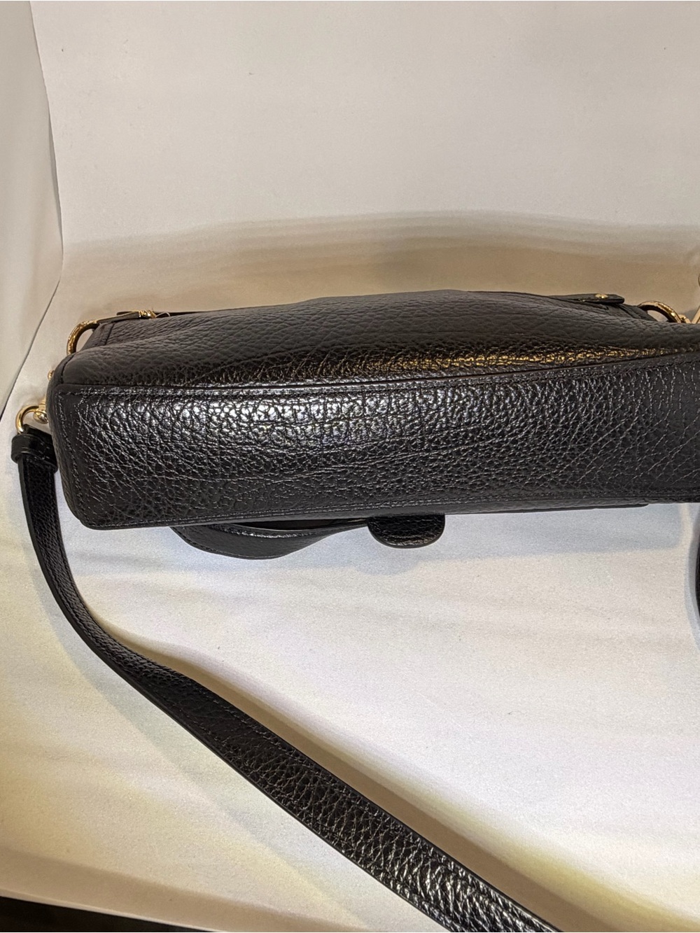 Coach Black Pebbled Leather Crossbody with Matching Wallet - Gold Hardware - Picture 6 of 7